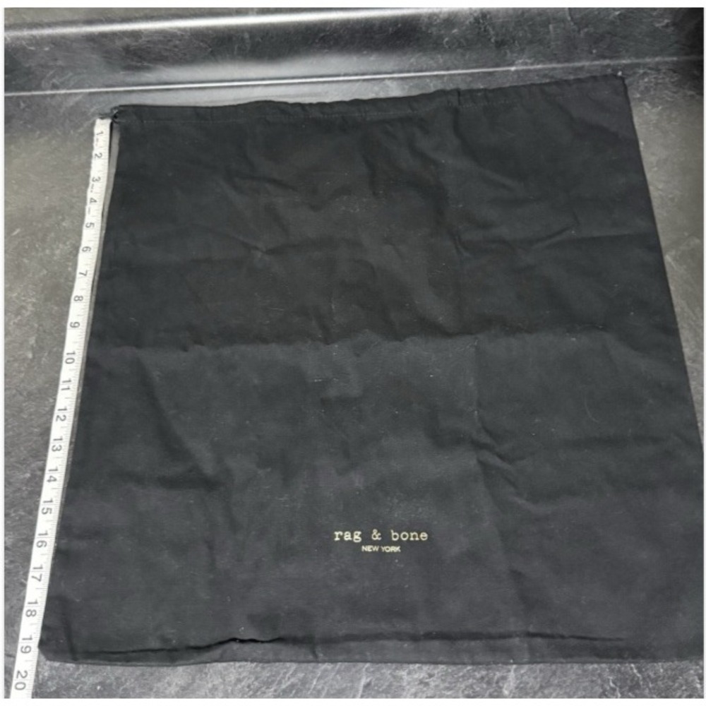 Rag & Bone Large Dust Bag Drawstring Closure Black 19x19 Purse Handbag Boots - Picture 2 of 4
